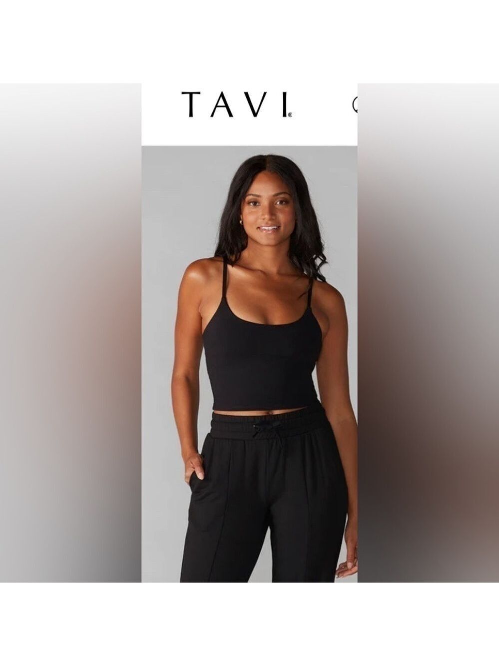 🔥NEW🔥 Tavi Noir Cami Bra in Ebony Buttery SOFT sweat wicking fabric size med
